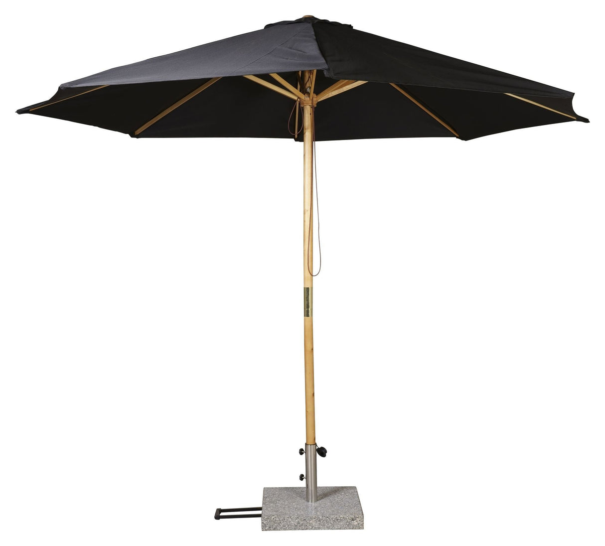 Naxos, Parasol 3m - Wood/Black