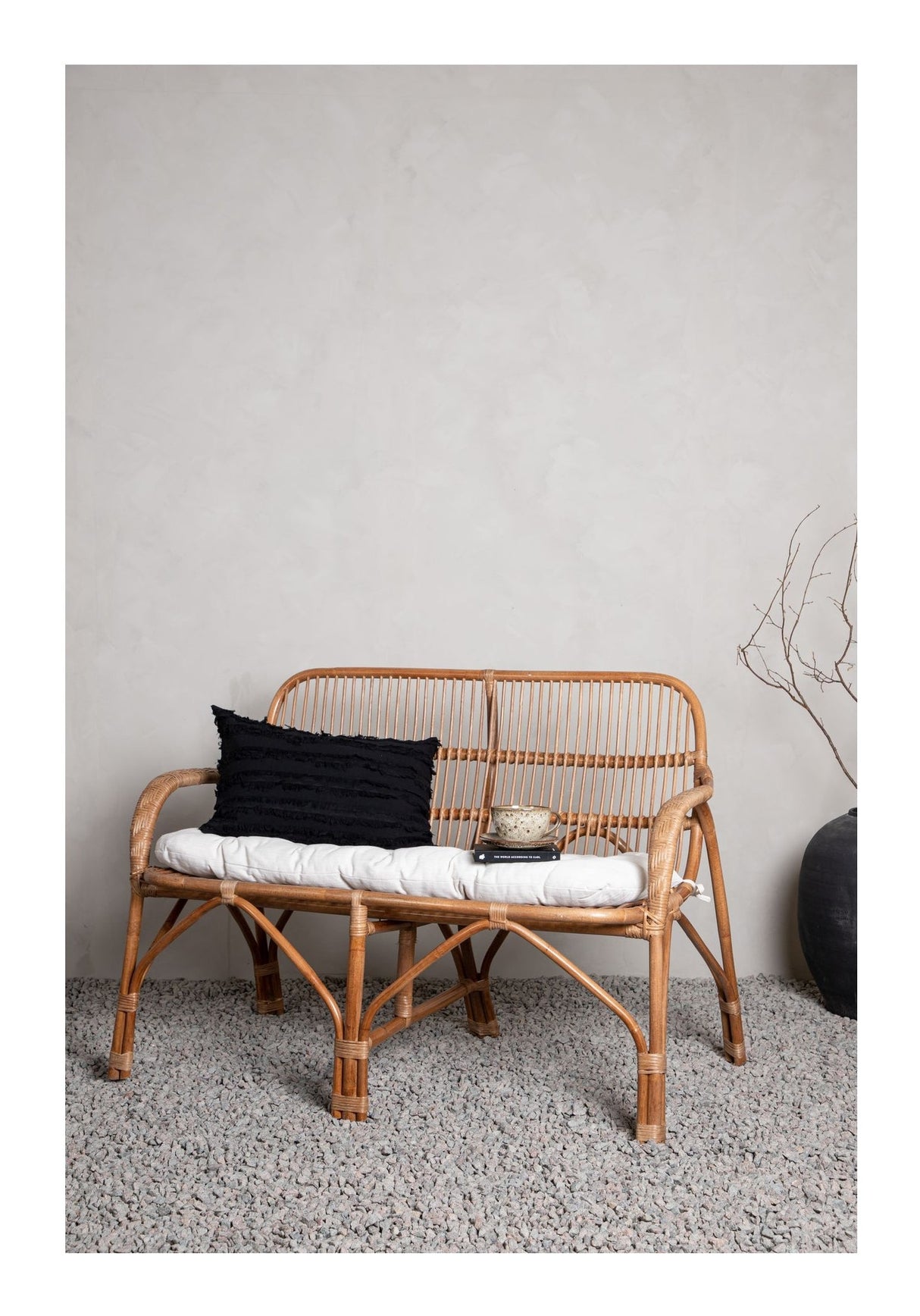 Nella Lounge Sofa, Rattan, Nature