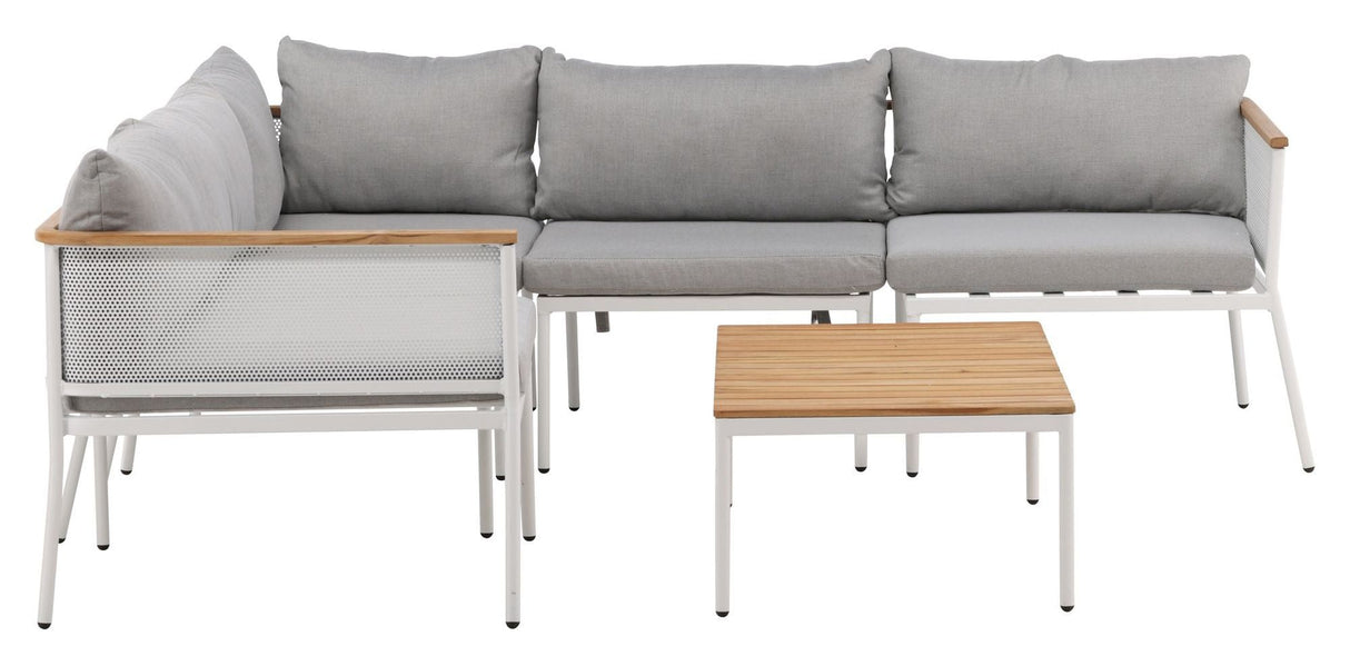 Nettan Lounge Set Steel, White/Light Gray