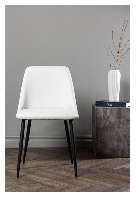 Night Dining Chair, White PU