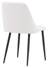 Night Dining Chair, White PU