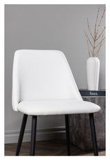 Night Dining Chair, White PU