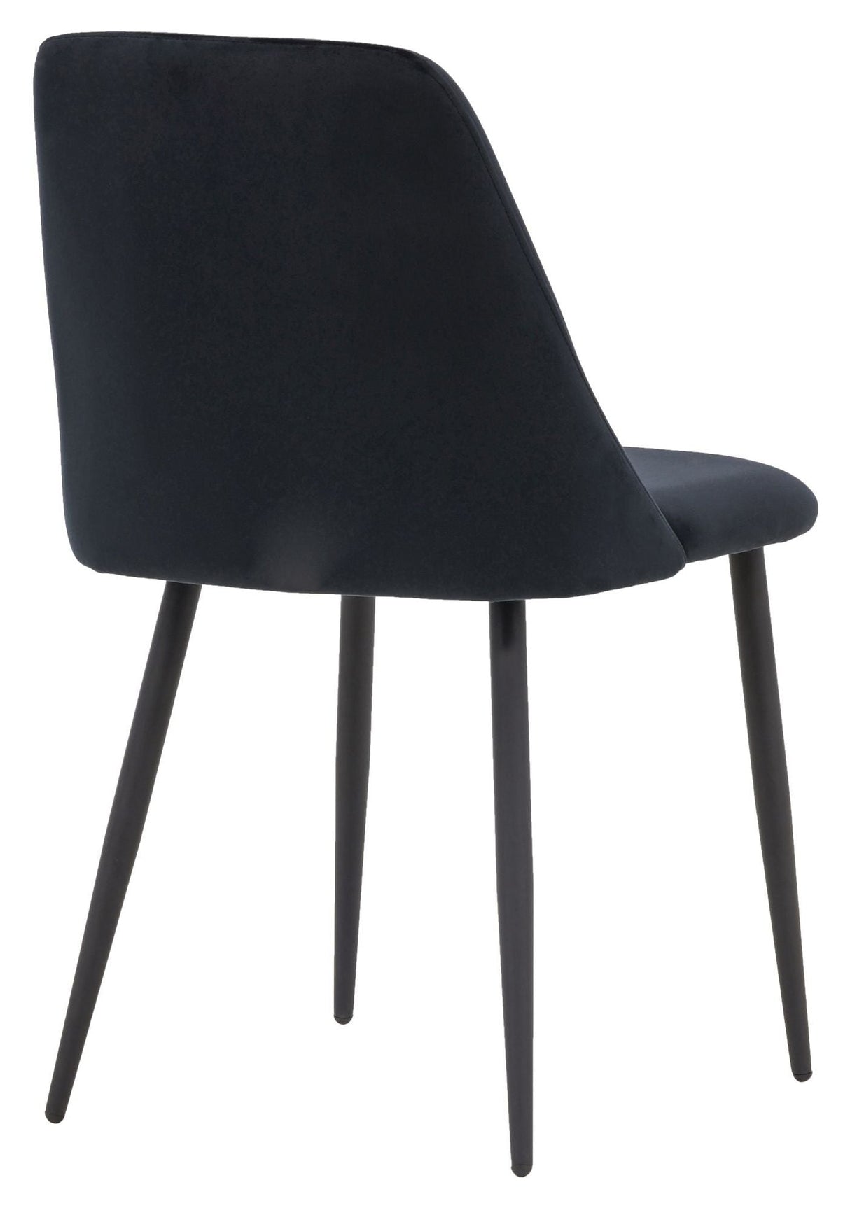 Night Dining Chair, Black, Black velvet