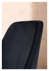 Night Dining Chair, Black, Black velvet