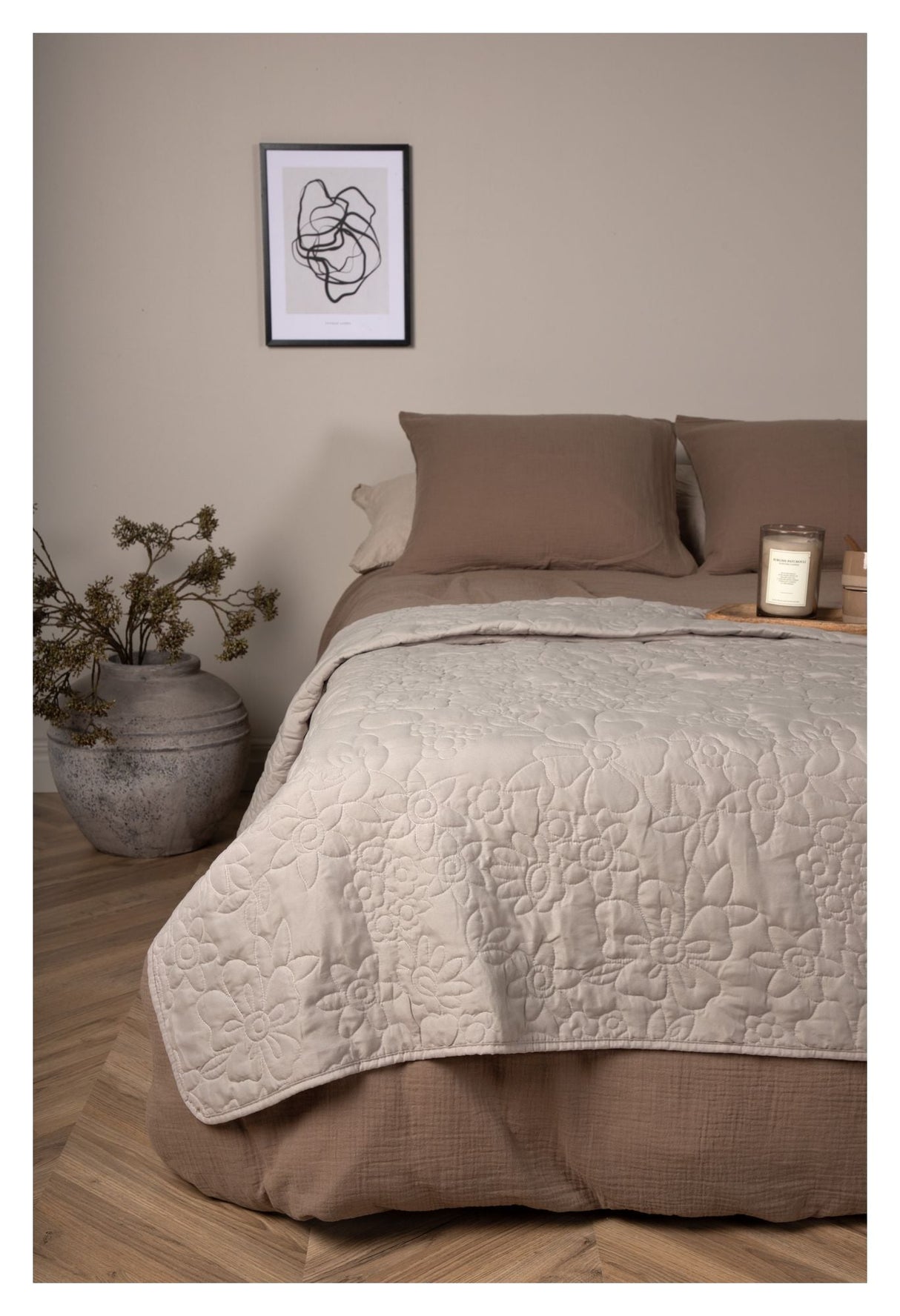 Niki Bedspread 150x250 - Beige