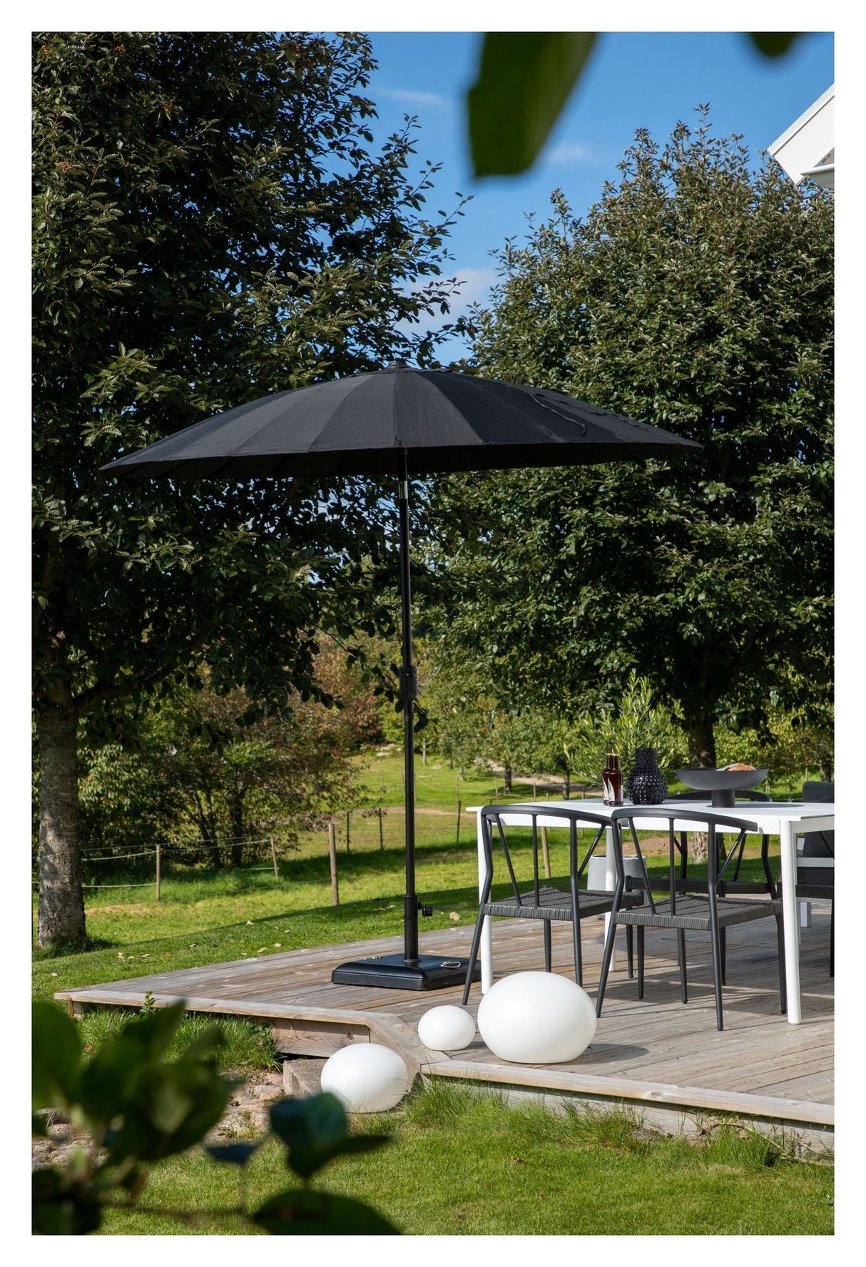 Palmetto Parasol w. tilt - Black