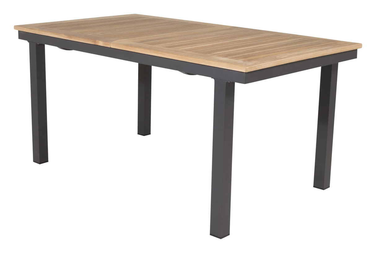 Panama, Garden Table 152/210, Black Alu/teak