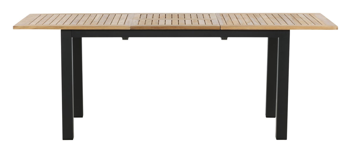 Panama, Garden Table 152/210, Black Alu/teak