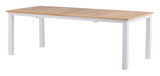 Panama, Garden Table 224/324, White Alu/teak