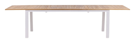 Panama, Garden Table 224/324, White Alu/teak