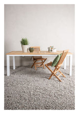 Panama, Garden Table 224/324, White Alu/teak