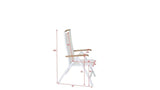 Panama Positioning Chair, White alu/White textiles/teak