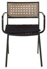 Paola Garden Chair, Black w. black cushion