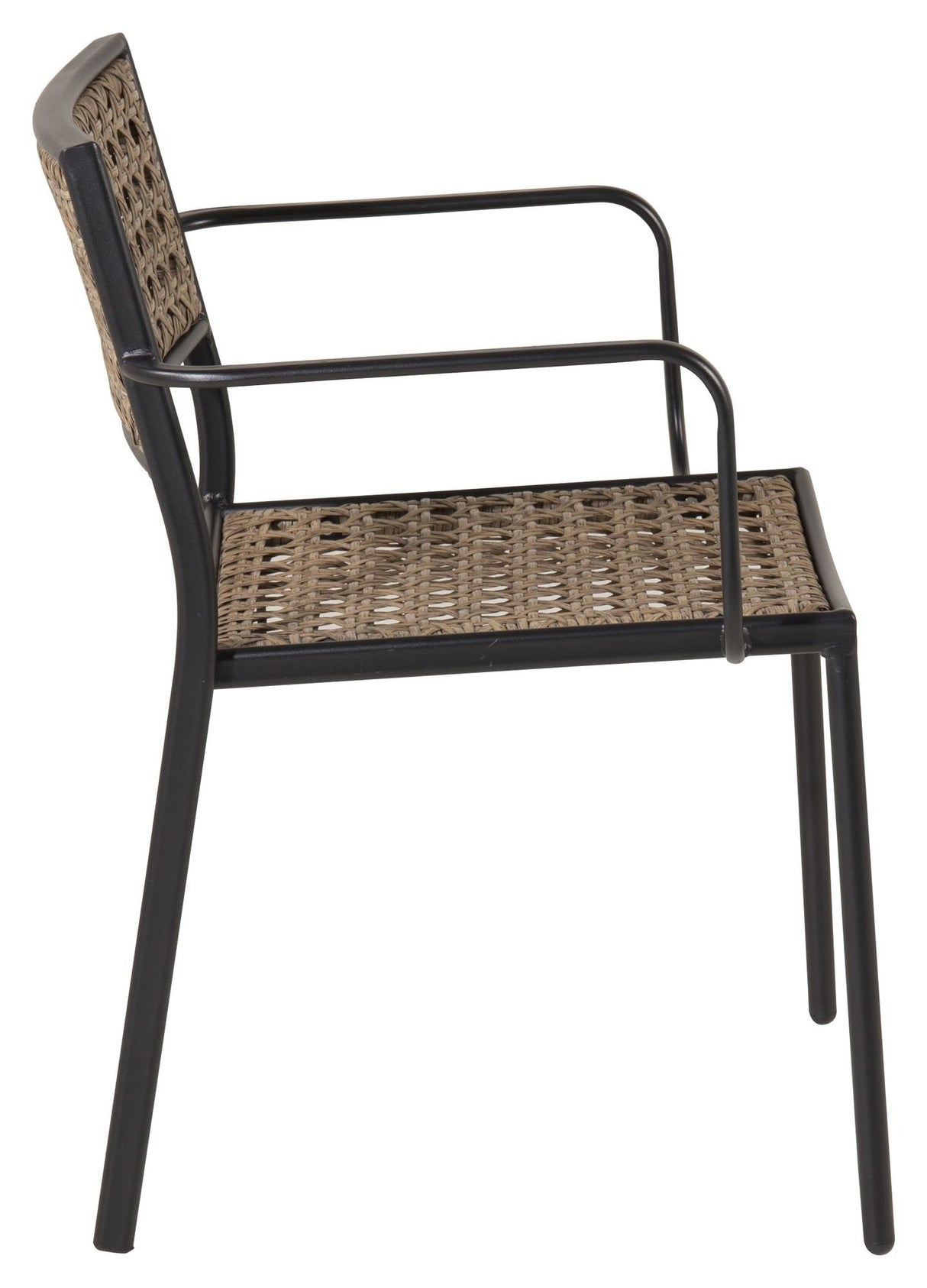 Paola Garden Chair, Black w. black cushion