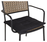 Paola Garden Chair, Black w. black cushion