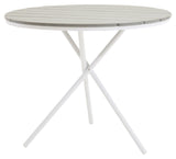 Parma, Café Table Ø90, White Alu/Gray aintwood