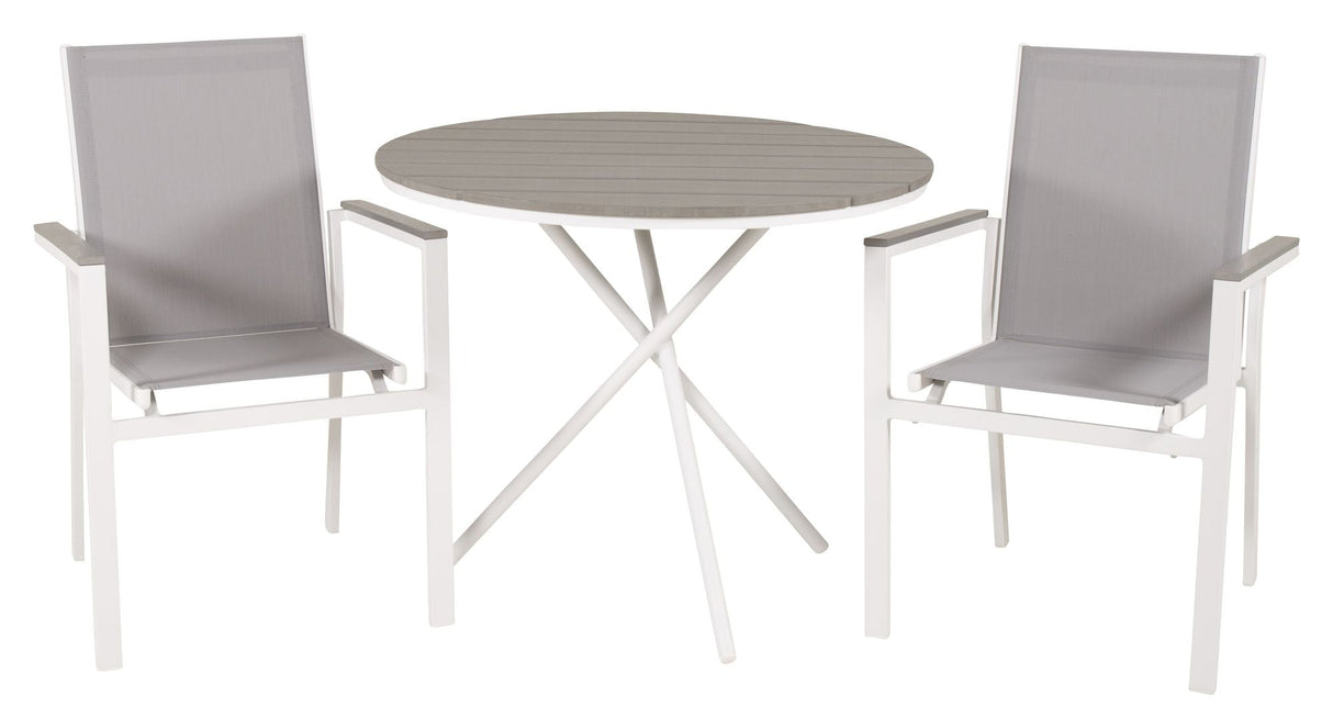 Parma Café Set, White/Gray