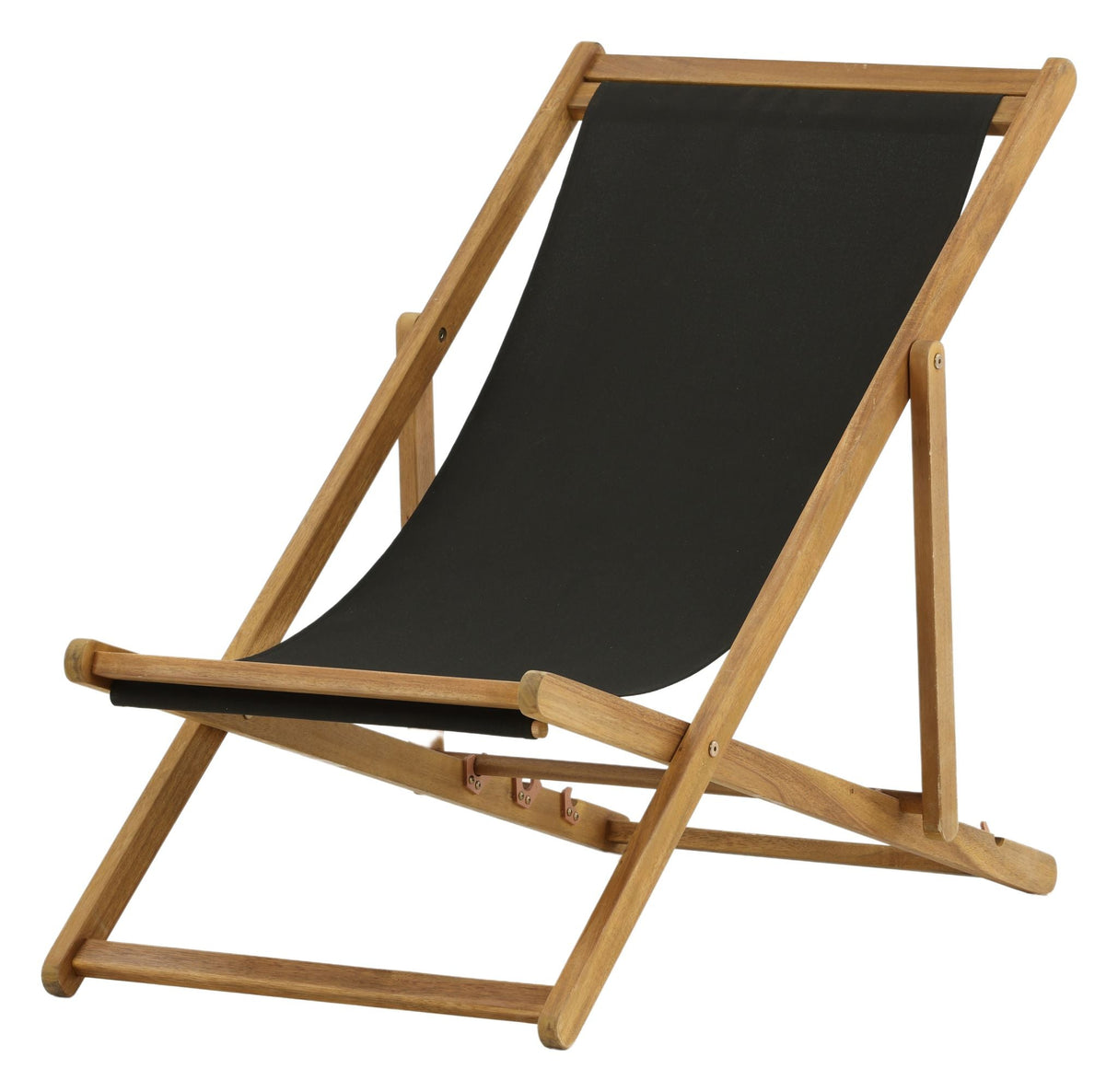 Peachy Deck Chair - Black/Akacia