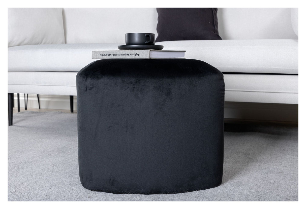 Peg Pouf, Black Velvet