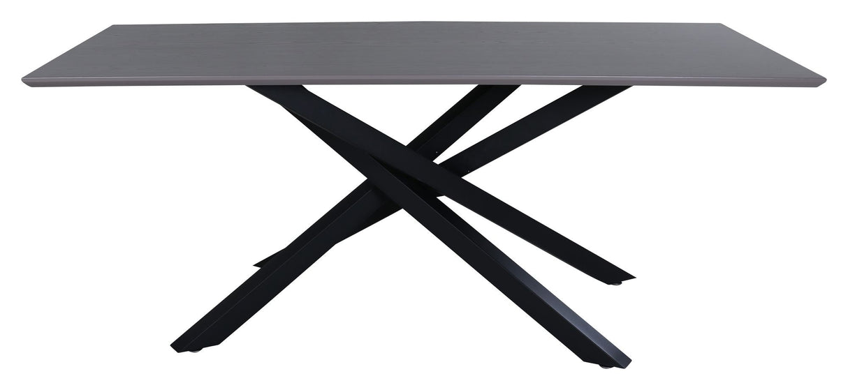 Piazza Dining Table, 190x90, Gray/Black