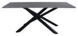 Piazza Dining Table, 190x90, Gray/Black