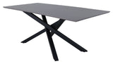 Piazza Dining Table, 190x90, Gray/Black