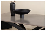 Piazza Dining Table, 190x90, Gray/Black