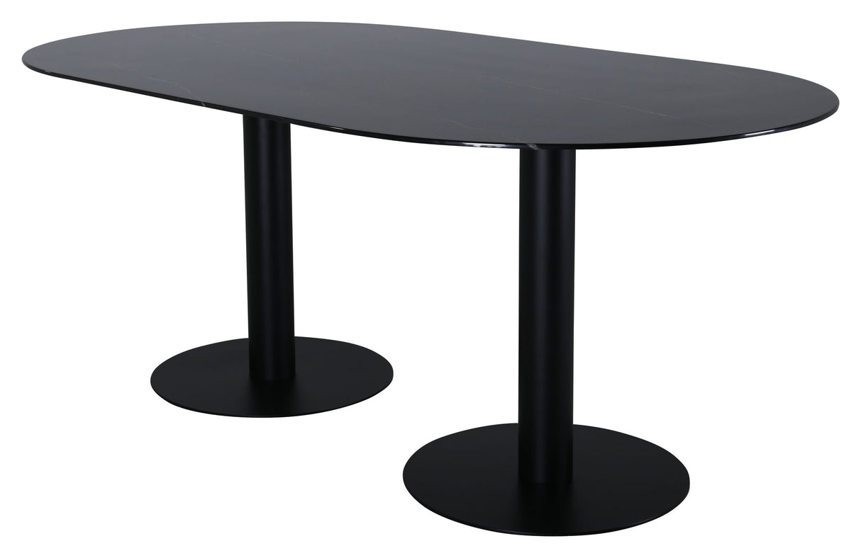 Pillan Dining Table Oval, Black, 180x100