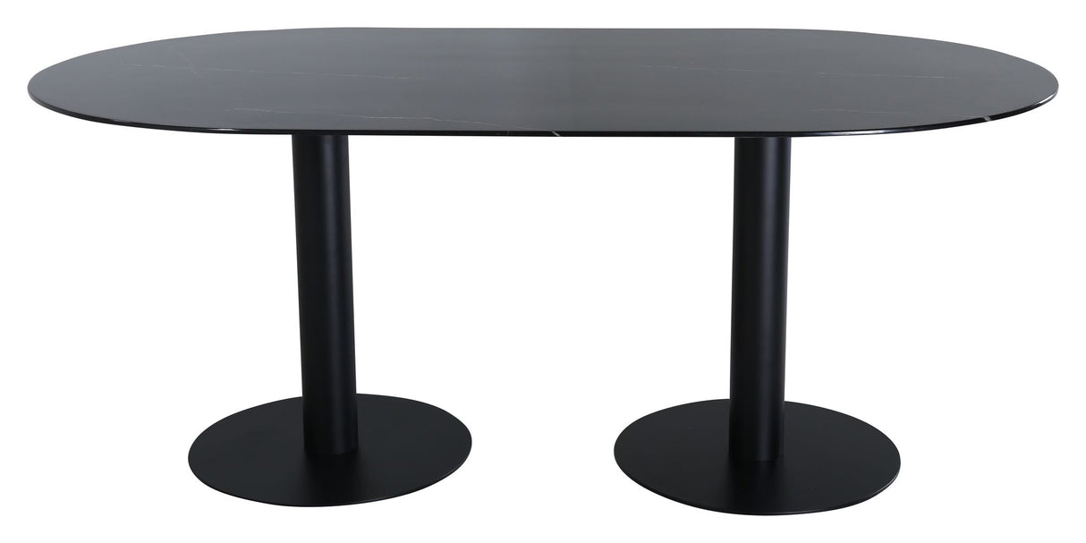 Pillan Dining Table Oval, Black, 180x100