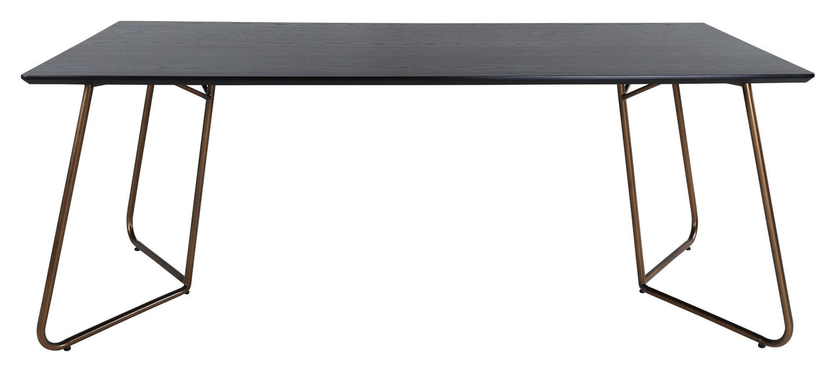 Pippi Dining Table, 190x90, Black/Copper