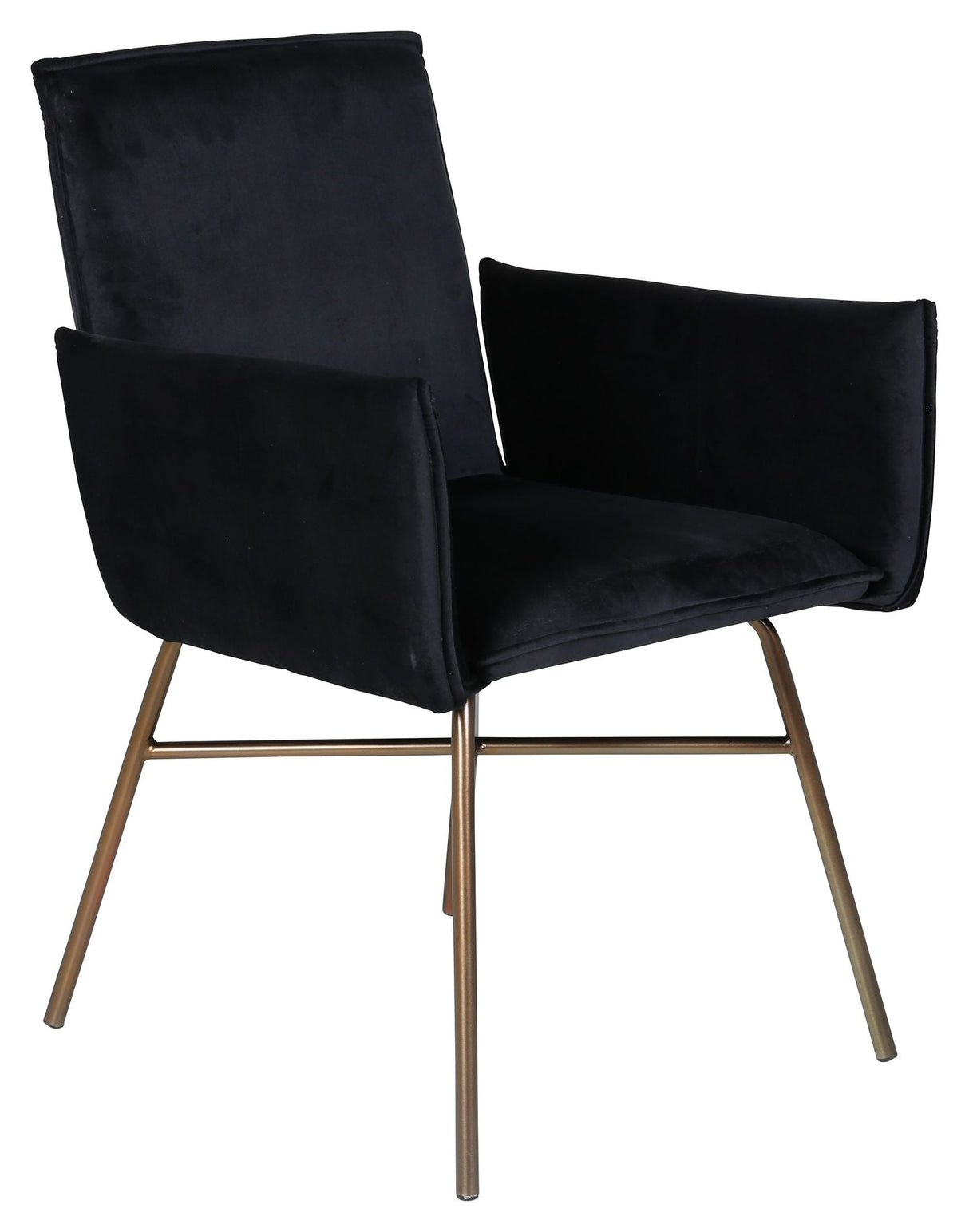 Pippi Dining Chair, Black Velour/Copper