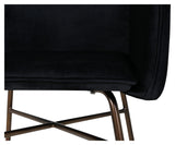 Pippi Dining Chair, Black Velour/Copper