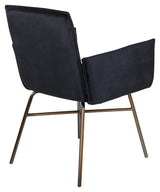 Pippi Dining Chair, Black Velour/Copper