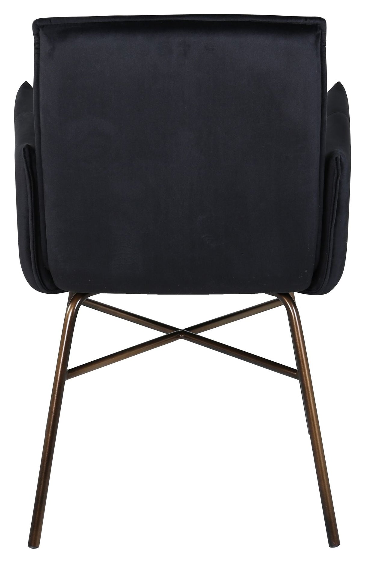 Pippi Dining Chair, Black Velour/Copper