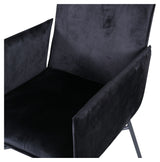 Pippi Dining Chair, Black Velvet/Gray