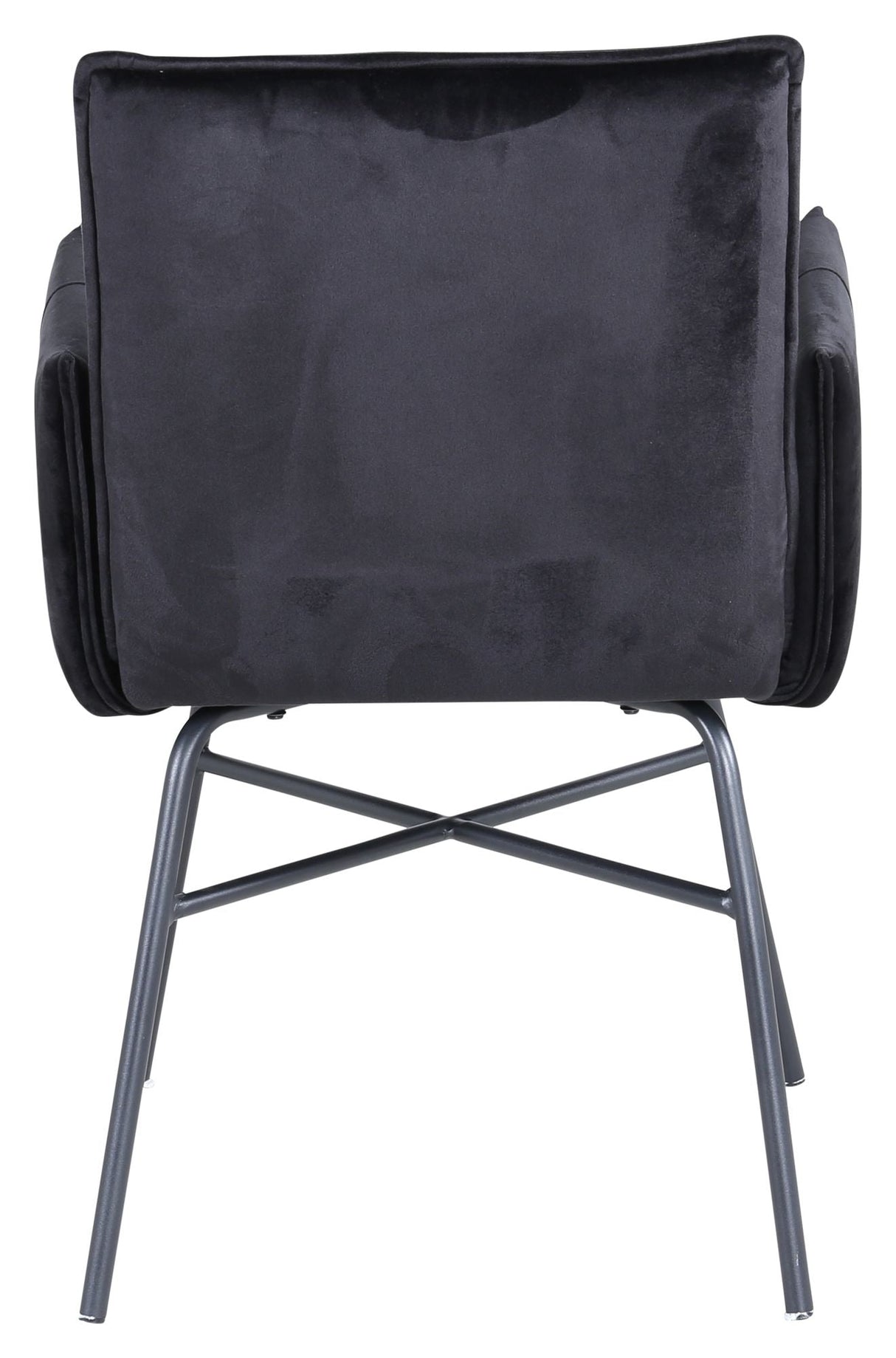 Pippi Dining Chair, Black Velvet/Gray