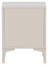 Piring Bedside Table - Beige Metal