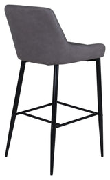 Plaza Barstool, Gray/Black