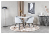 Plaza Dining table, White w. white legs, Ø100