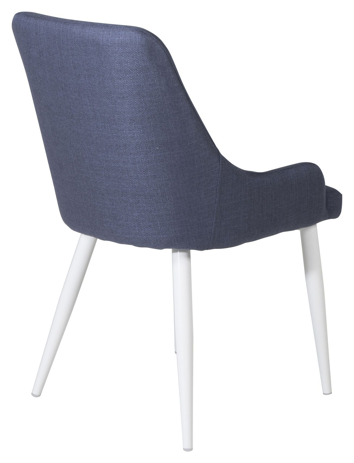 Plaza Dining chair, Blue, White metal legs