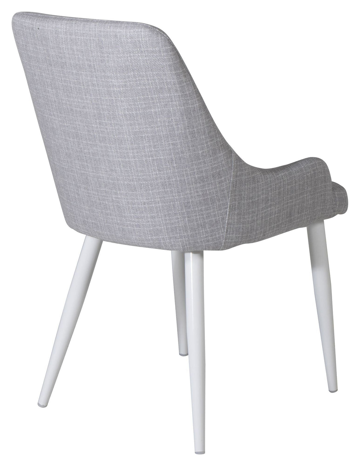 Plaza Dining chair, Gray, White metal legs