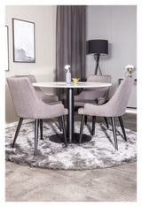 Plaza Dining Chair, Gray Fabric