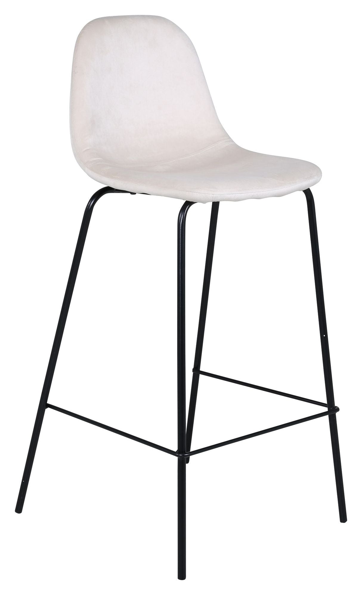 Polar Bar Chair, Beige Velvet/Black