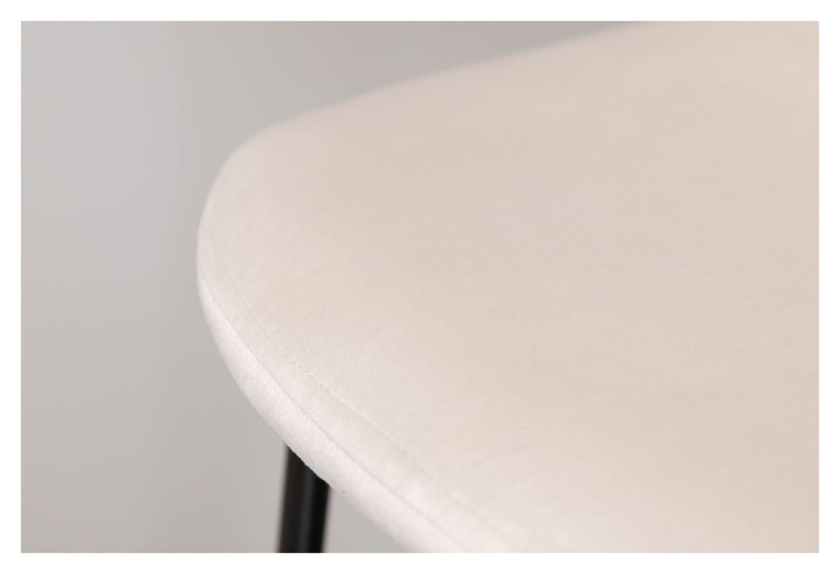 Polar Bar Chair, Beige Velvet/Black