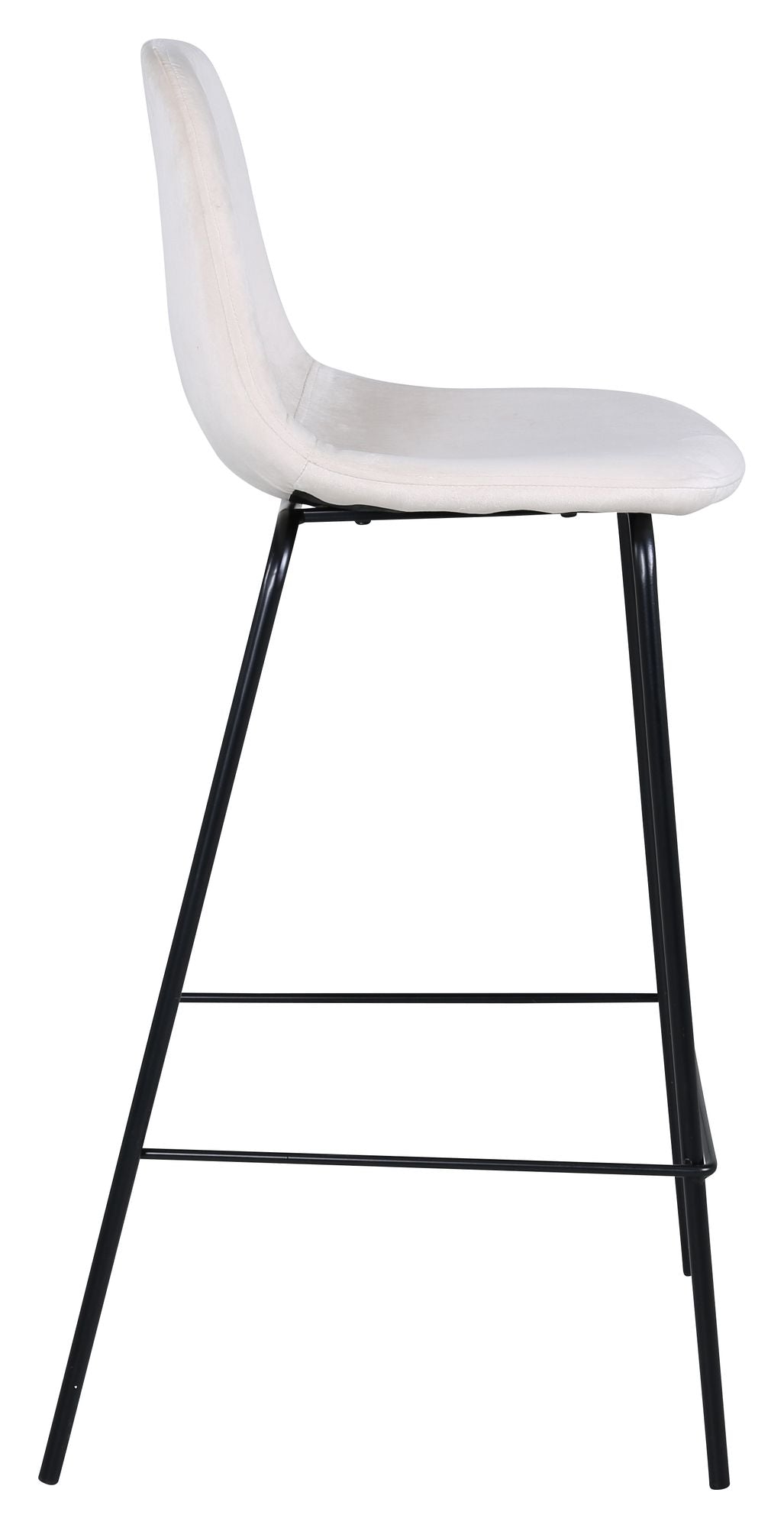 Polar Bar Chair, Beige Velvet/Black