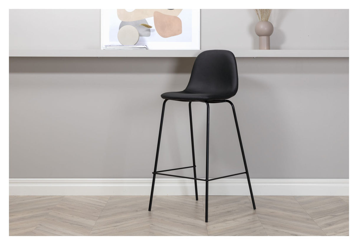 Polar Bar Chair, Black Leatherette