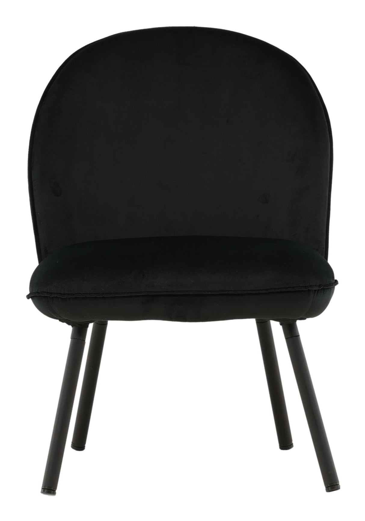 Polar Lounge Chair, Velvet, Black