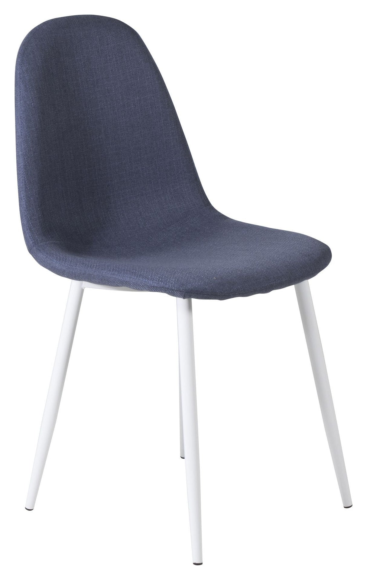 Polar Dining chair, Blue, White metal legs