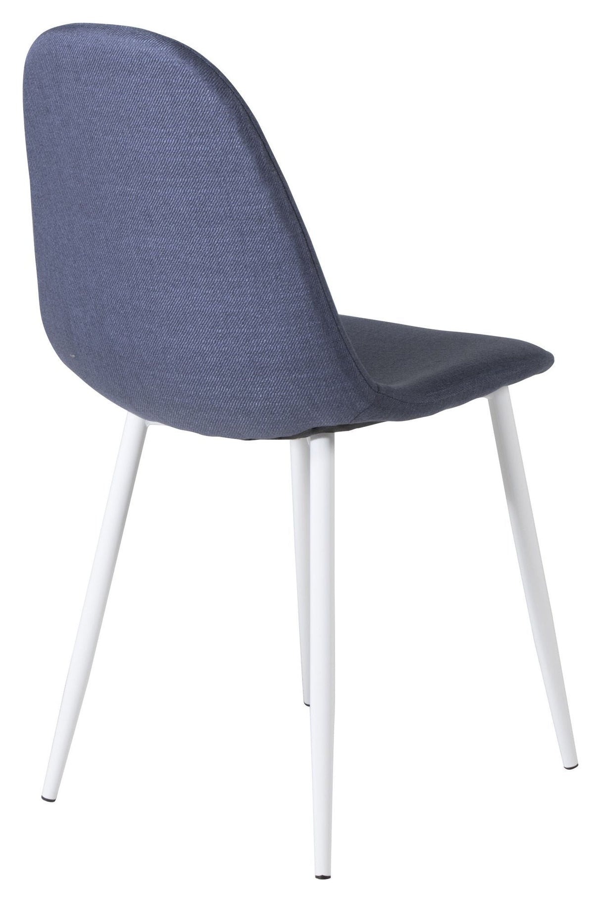 Polar Dining chair, Blue, White metal legs