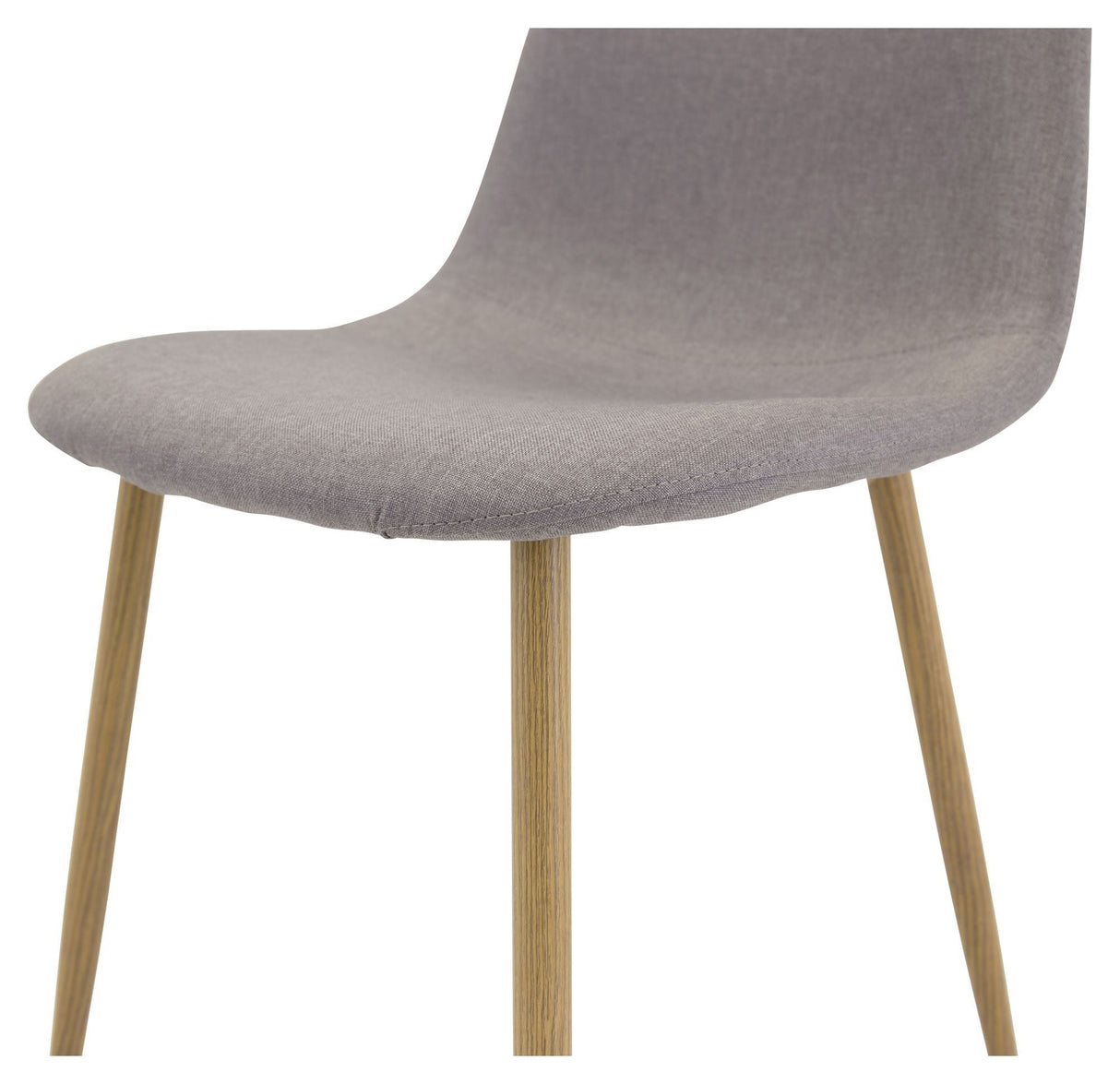 Polar Dining chair, Gray, Oak metal legs